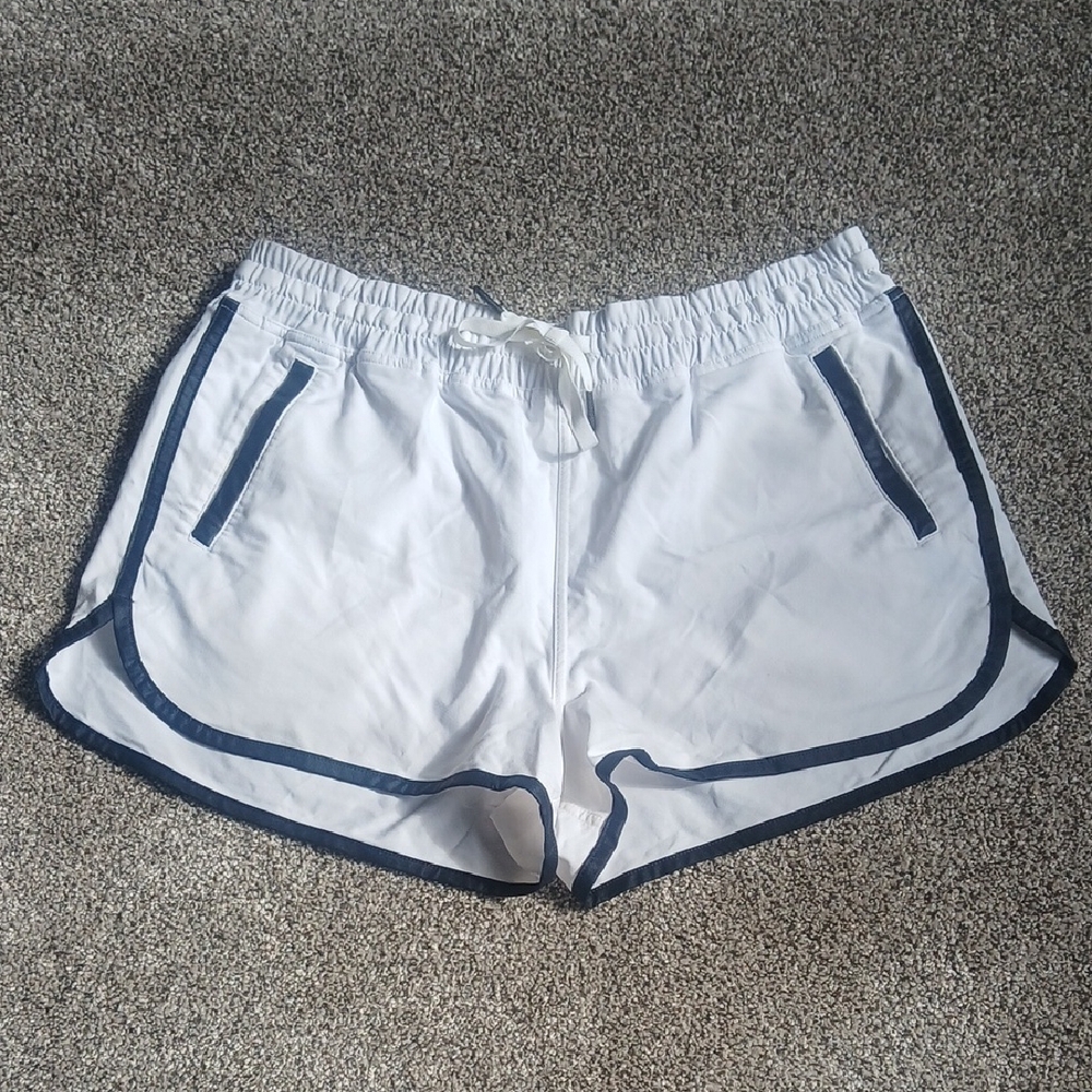 lululemon athletica White Shorts with Navy Trim
